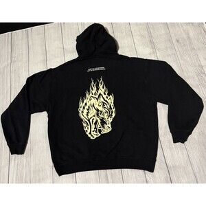 Darc Sport Men’s Black Hoodie Come Hell Or High Water Wolves Forever 977/1000 LG